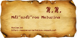 Mészáros Meluzina névjegykártya